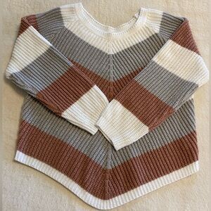SHEIN Multicolor Striped Knit Sweater